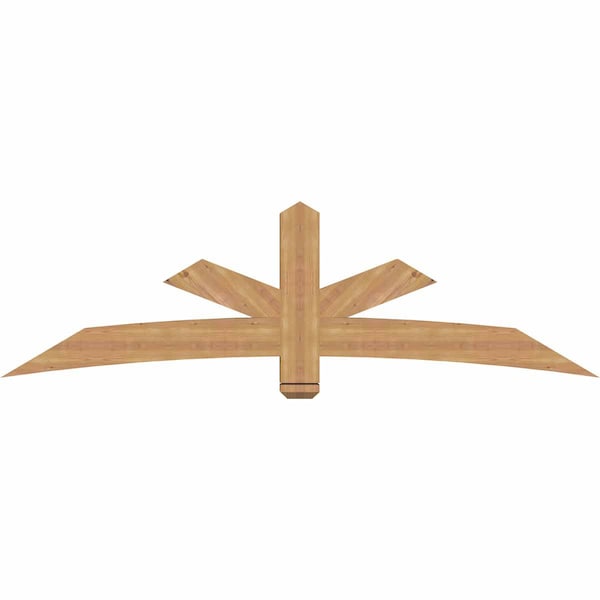 Ekena Millwork Alberta Smooth Timber Gable Bracket, Western Red Cedar, 84"W x 24"H x 5 1/2"D x 5 1/2"F, 7/12 Pitch GBW084X24X0606ALB00SWR - main